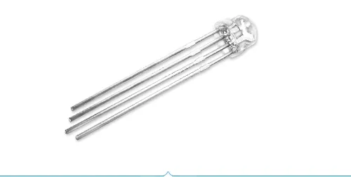 100pcs 5mm 4Pin RGB LED Tri-Color Straw Hat Clear