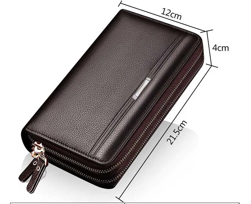 Business Wallet Men Purse Clutch Luxury Portfolio Money Clip Coins Pocket High Capacity Casual Holders Wallets Phone Bag