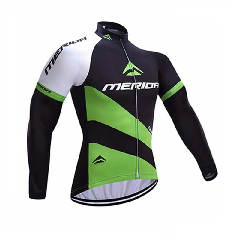 Merida Team Cycling Długie Rękawy Jersey Moda Na Zewnątrz Wysokiej Jakości MTB Ropa Ciclismo Rower Sportwear Hurtownie C2913