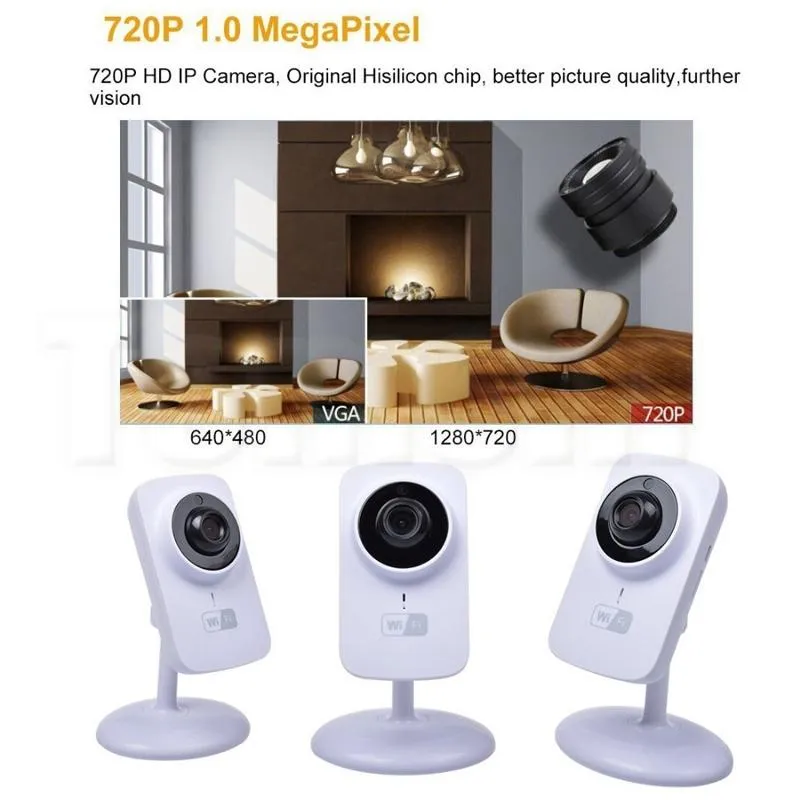 V380 Mini WiFi IP Camera Wireless 720p HD Smart Camera Fashion Baby Monitor met retailpakket7125906