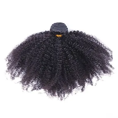 Mongolian Afro Kinky Curly Virgin Hair Weave 100 Unprocessed Human Remy Hair Bundles 1030quot Natural Color Double Weft Hair E8849480