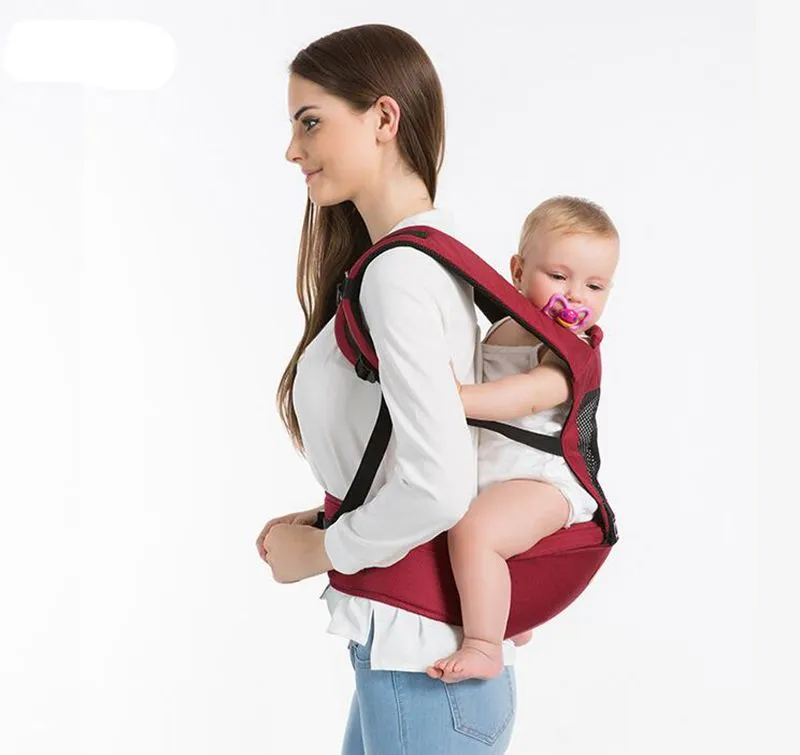 Ademend Baby Taille Kruk Comfortabele Kinderschouders Carrier met Heup Seat Toddler Sling Rugzakken 4 Kleuren DHT358