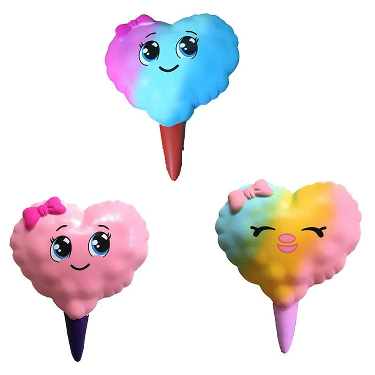 Squishy Squishy adorabile a forma di cuore amorevole Aumento lento Morbido spremere Carino cinturino per cellulare regalo Stress giocattoli per bambini Giocattolo di decompressione