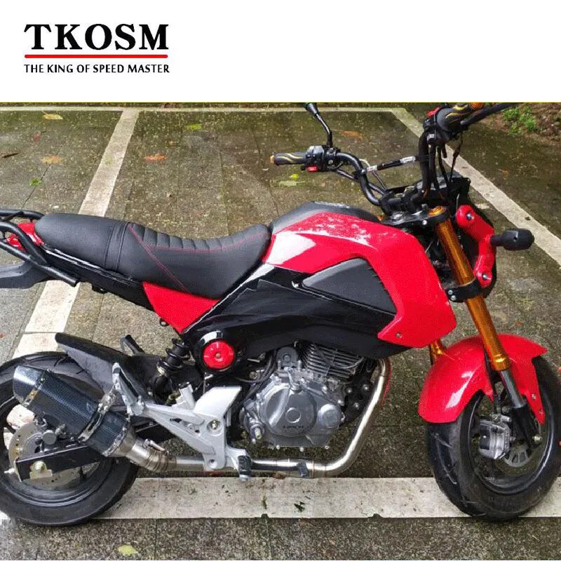 TKOSM MSX 125 دراجة نارية معدلة العادم كاتم الصوت SC ملصق الفولاذ المقاوم للصدأ مع DB Killer ربط الأنابيب لهوندا MSX125