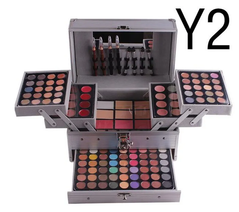 Fröken Rose Professional Face Makeup Palette Satser Matteshimmer Eyeshadow Concealer Lightening Vattentät Foundation Makeup Kit DHL Gratis