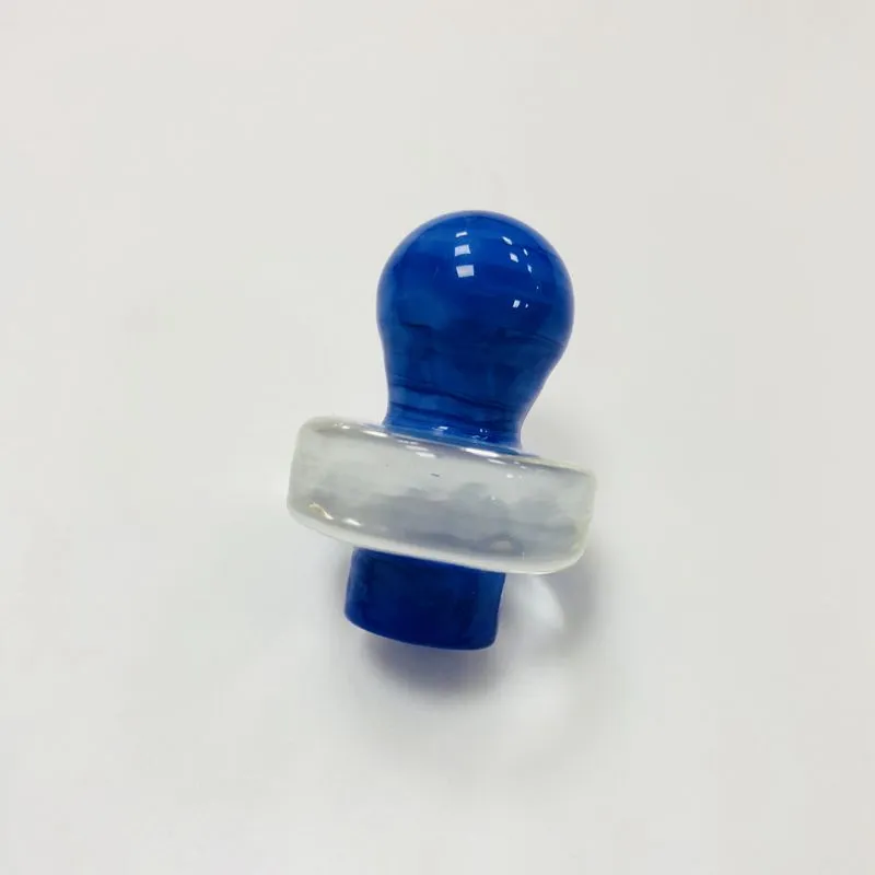 Vendita calda Vetro colorato UFO Carb Cap Hat Style OD 25mm Thermal Quartz Banger Nail Dome per acqua Bong Accessori per fumatori DCC10