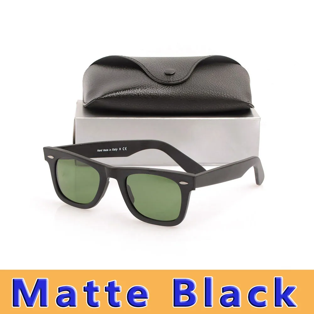 Gafas de sol en negro mate de alta calidad Clásico para hombre Gafas de sol Gafas de sol de tablón Protección UV para mujer Gafas de diseñador de marca con estuches