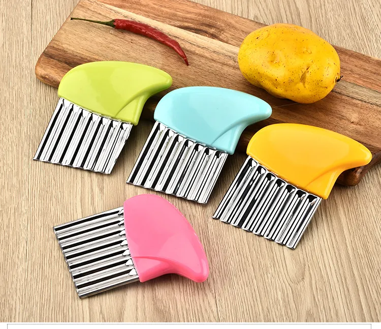 Fabrik Direkt rostfritt st￥l WAVY CUTER Multifunktion Potatiskniven Cutter Cut Primera Fries Kitchen Gadgets Tools Tools