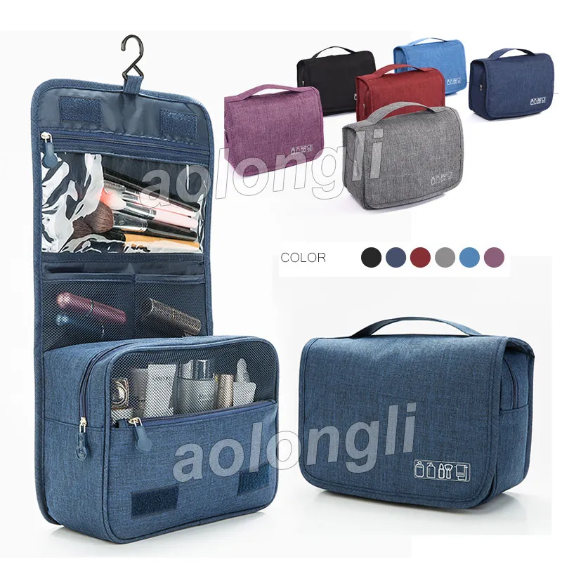 Hanging Toiletry Bags For Travel Waterproof Cosmetic Bag Organizer Case With Hook Large Capacity Wash Bag Durable Material Perfect For Bathroom And Vacation Black From Aolongli 5.08 DHgate.Com