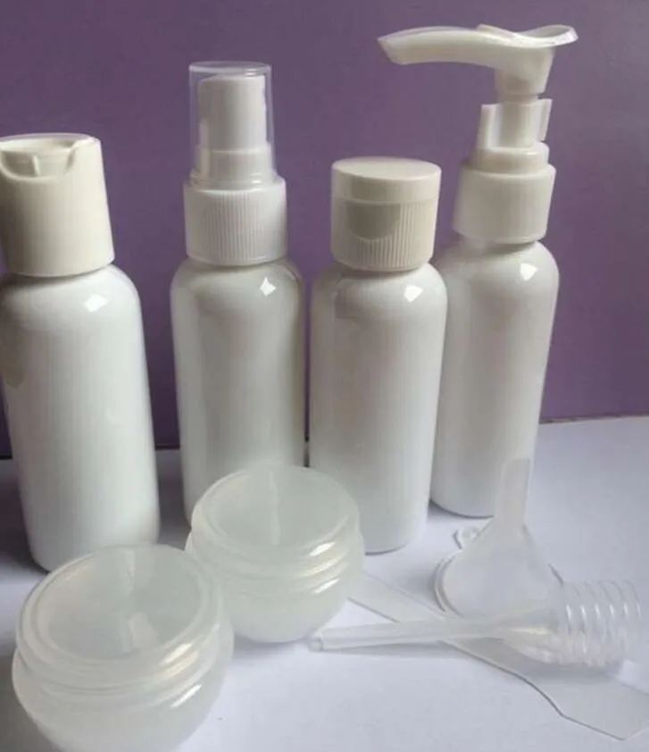 New Arrival Refillable Bottles Set Travel Package Cosmetics Bottles Plastic Pressing Spray Bottle Makeup Tools Kit