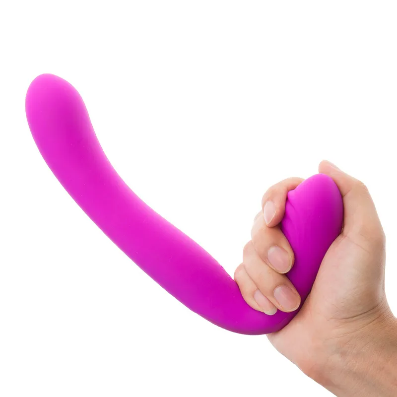 ORGART New 30 Modes Vibrating Strapless Strapon Dildo, Rechargeable Lesbian Strap On Double Ended Penis, Sex Toys for Woman C18111201