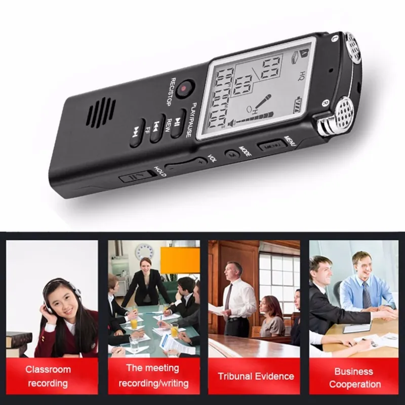 T60 Professional 8GB Time Display Recording Pen Digital Voice Audio Recorder portable mini Dictaphone with MP3 Player