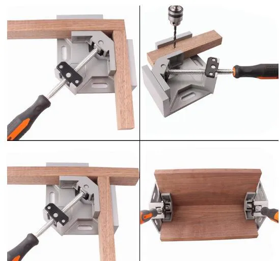 Frete Grátis Ferramentas Para Trabalhar Madeira Alumínio Único Punho de 90 Graus Ângulo Direito Clipe Clamp Foto Quadro Swing Jaw Canto Clamp Vise