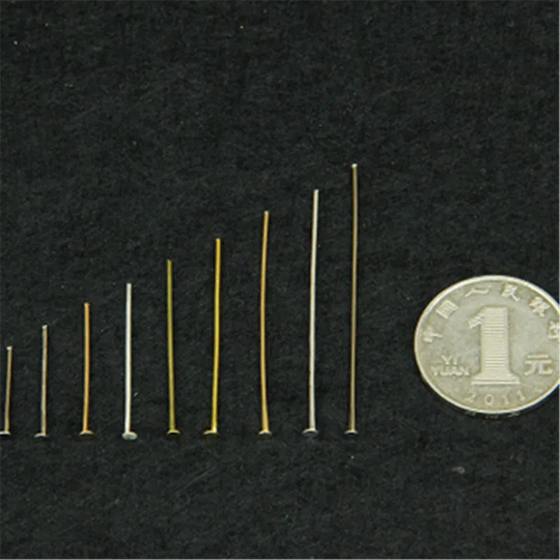 1000 Gold Flat Head Pins Ticker 18 40mm For Jewelry Making From