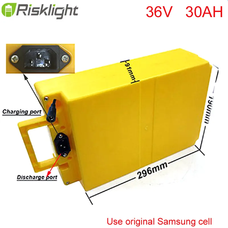 36V 1000W electric bike battery 36v 30ah electric bicycle battery 36v 30ah lithium battery + Waterproof case For Samsung cell
