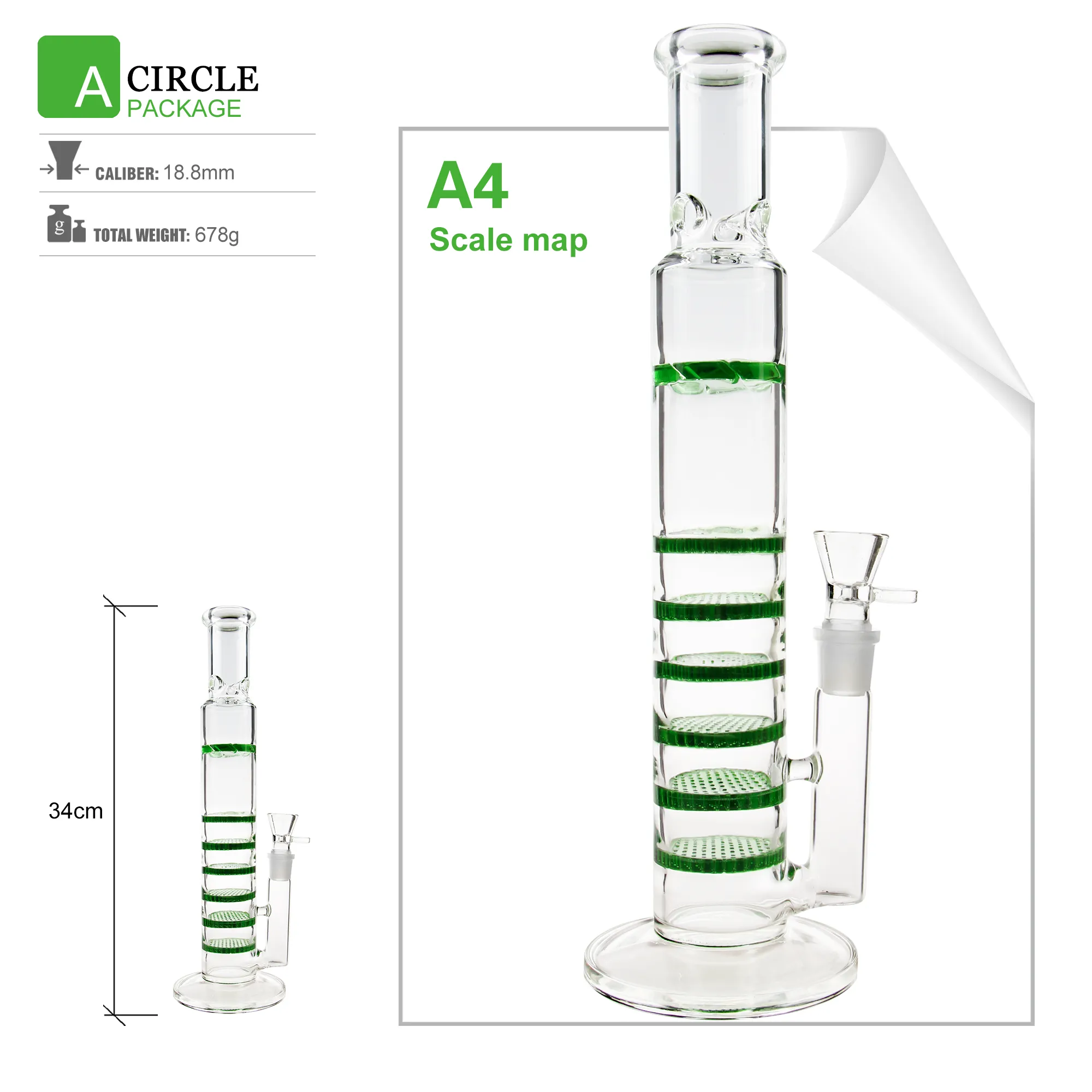 Reanice narguilé Beaker Bong Rig Wee Unique Big Glass Water Acrylique Épais Construire un Bongs Tube Droit Narguilé Bubbler Tabac Pipe