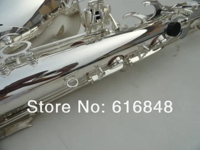 Bb Tune Sassofono tenore B-Flat SUZUKI Ottone placcato argento Strumento musicale da concerto di alta qualità Sax Pulsanti di perle con bocchino