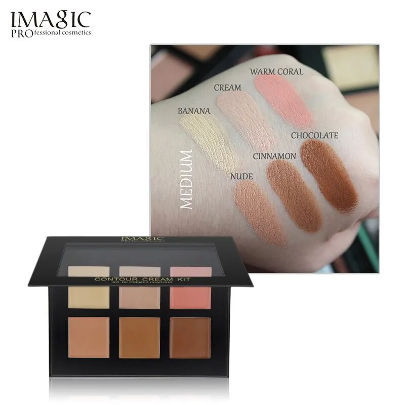 IMAGIC Concealer Cream Contour Palette Kit Pro Makeup Palatte Concealer Face Primer Net 30g with 3 different color style