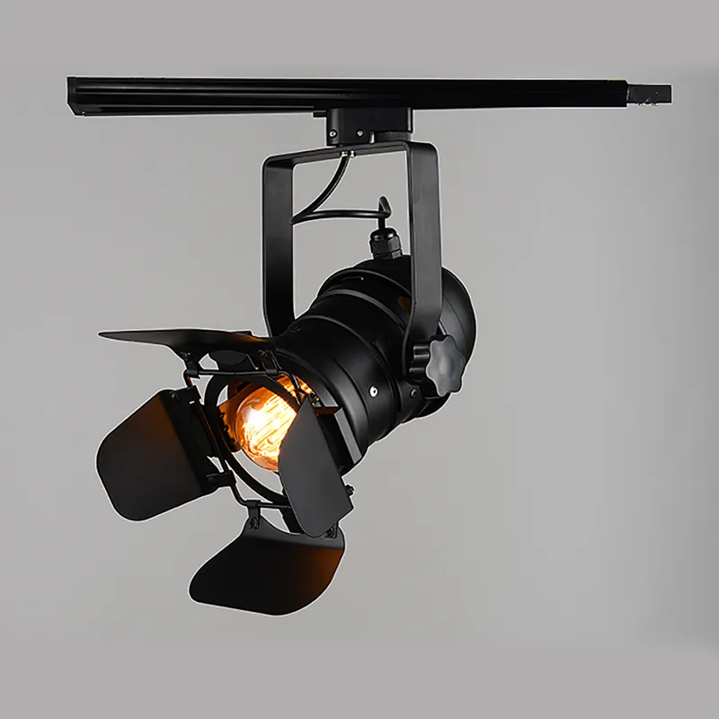 Retro E27 Track Light Spotlights Minimalistische LED Plafondlamp Verlichting Kleding Winkel Art Decoratie Bar Winkel Woonkamer