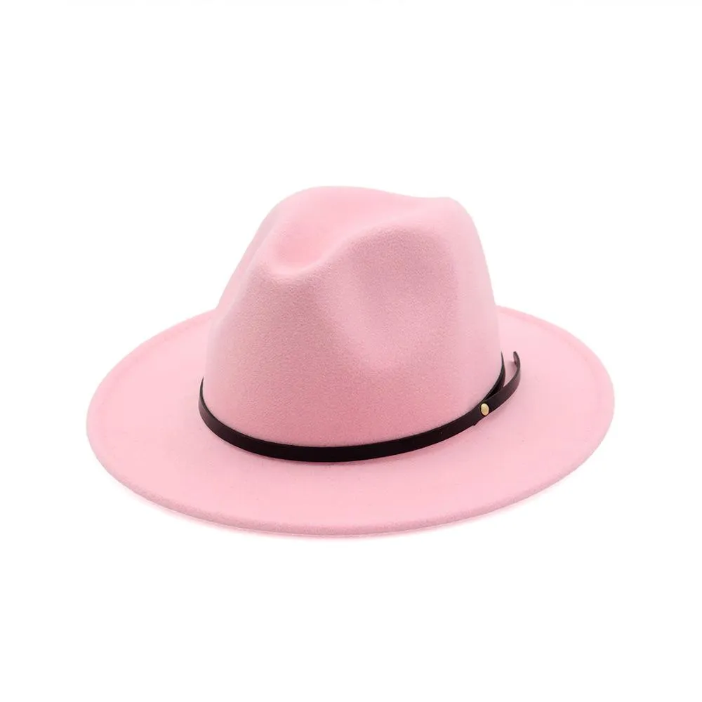 Meninas de lã sentiu chapéu estilo Inglaterra crianças jazz chapéu moda meninas princesa chapéus de festa crianças fedora 11 cores crianças bonés de aba larga