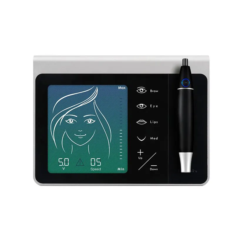 Digital temporär tatueringsmaskin för permanent makeup ögonbryn broderi 3d tatuering pistol microblading verktyg roterande penna maskin tatuering leveranser