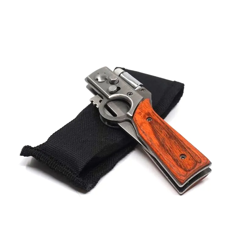 Średniej wielkości nóż składanego pistoletu AK47 z nożem myśliwskim w kształcie światła LED Rzeko Rosiew Rosiew Rosiew taktyczne noże składane na kemping Multi 55537685