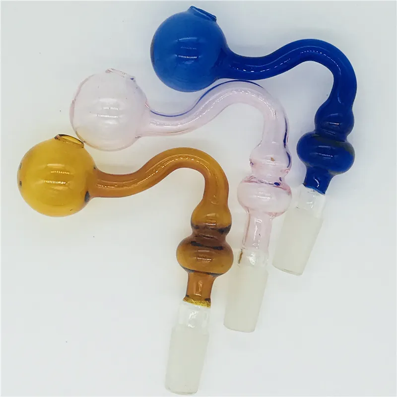Pyrex-Glas-Ölbrennerrohr mit Calabash-Ölbrenner-Bubbler, 14-mm-18-mm-Verbindung, weiblich und männlich, für schwere Wasserbongs