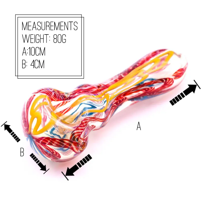 glass smoking pipe Manufacture hand-blown and beautifully handcrafted,spoon pipe 4" 80g Made of high quality value pack