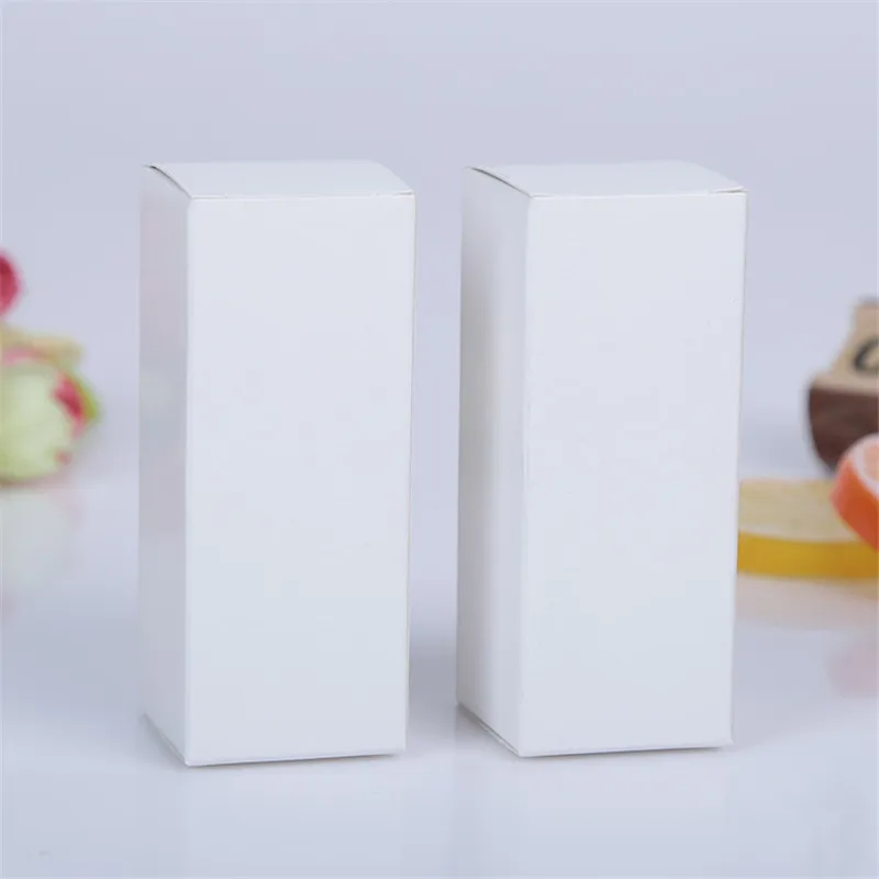 10 Maat Zwart Wit Kraft Papier Kartonnen Doos Lippenstift Cosmetische Parfum Fles Kraft Papier Box Essential Oil Packaging Box LZ1416