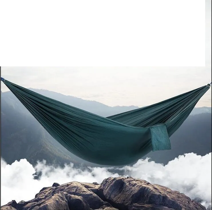 Hamacas de lona para acampar al aire libre, cama columpio colgante de caza, paracaídas de nailon para una sola persona, hamaca de tela de paracaídas para viajes y senderismo