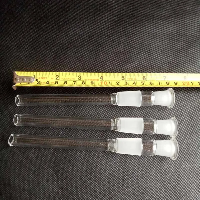 Adaptateur de clou en verre de 7 pouces, tige descendante, accessoires pour fumer, 14mm femelle-18mm mâle pour narguilés, plates-formes pétrolières, bongs, conduites d'eau