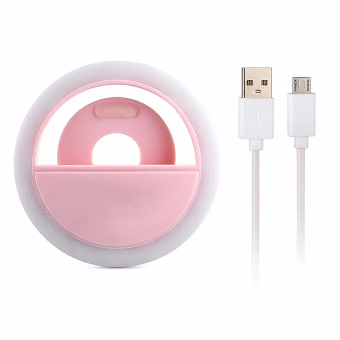 Universal Rechargeable charging LED flash selfie ring beauty fill lamp outdoor light for all mobile phone1598508