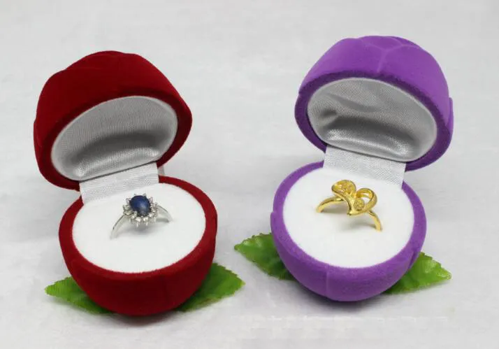 무리 Red Jewelry Box Rose Romantic Wedding Ring Earring 펜던트 목걸이 보석 보석 박스 보석 포장 GA32275p