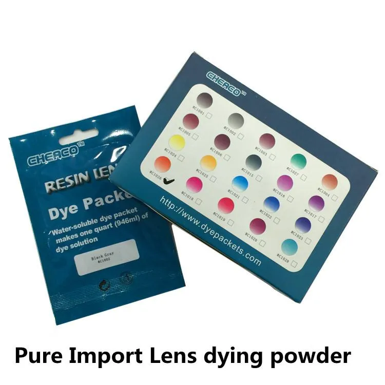 10 Stks Hars Bril Lens Tinting Poeder Materiaal Brillen Kleur Tint Dying Dye Solution Packet E4710 Gratis verzending