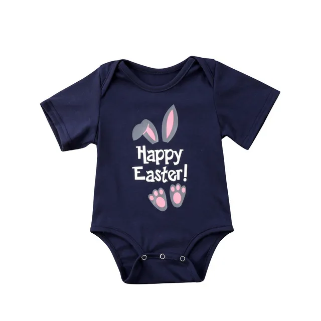 2018 Frohe Ostern Neugeborenes Baby Kleidung Cartoon Hase Strampler Overall Baumwolle Baby Jungen Mädchen Kleidung Ostern Kostüm Outfits Kleinkind Kleidung