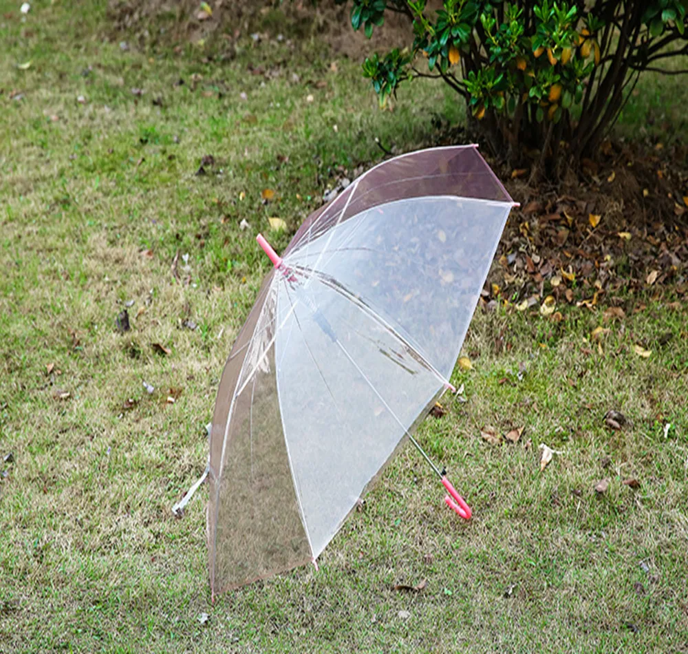 Limpar Transparente Chuva Umbrella PVC Chuva Dome Bolha Chuva Sol Sombra Longa Lidar Com Umbrella Vara Reta DDA164