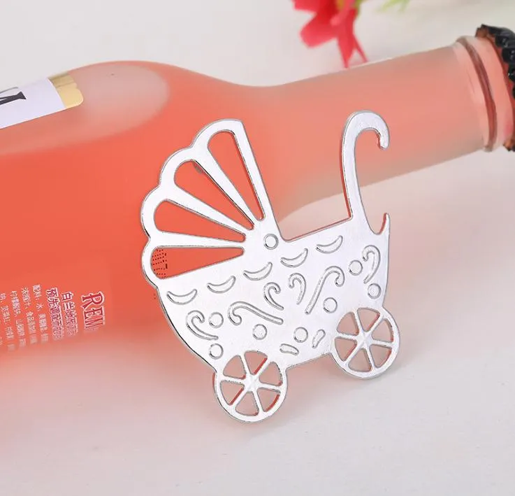 Baby Carriage Bottle Opener Birthday Party Gifts Anniversary Favors Baby Shower Christening Baptism Supplies SN138