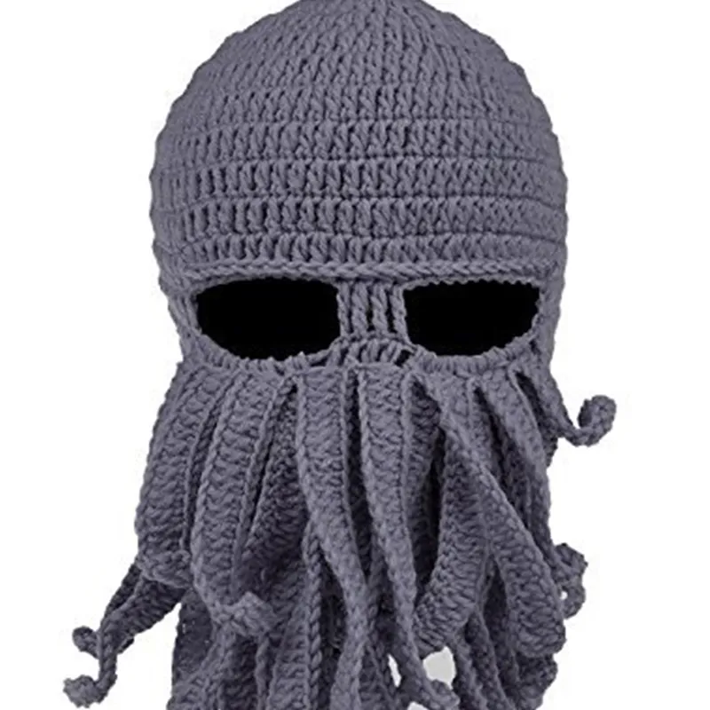 Handmade Funny Tentacle Octopus Cthulhu Knit Beanie Hat Cap Wind
