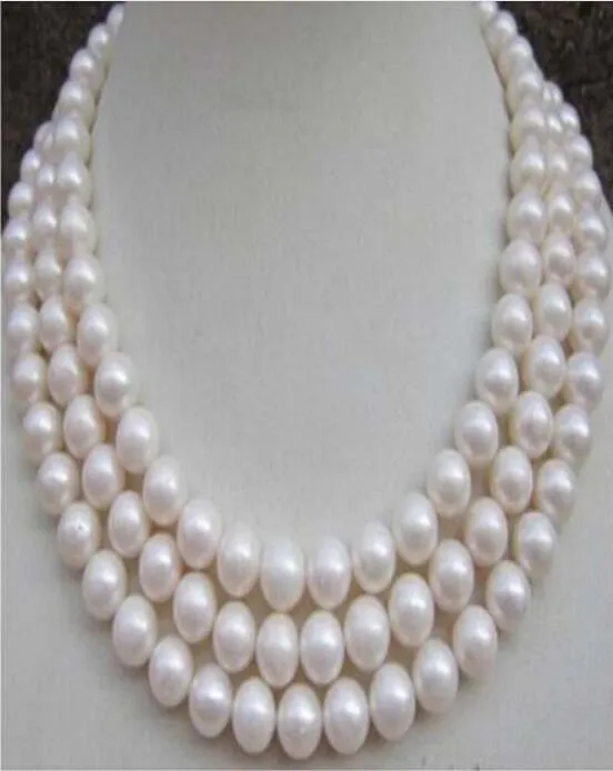 8-9 MM NATURAL PERFECT ROUND SOUTH SEA WHITE PEARL NECKLACE 50" Factory Wholesale price Women Giftword Jewelry