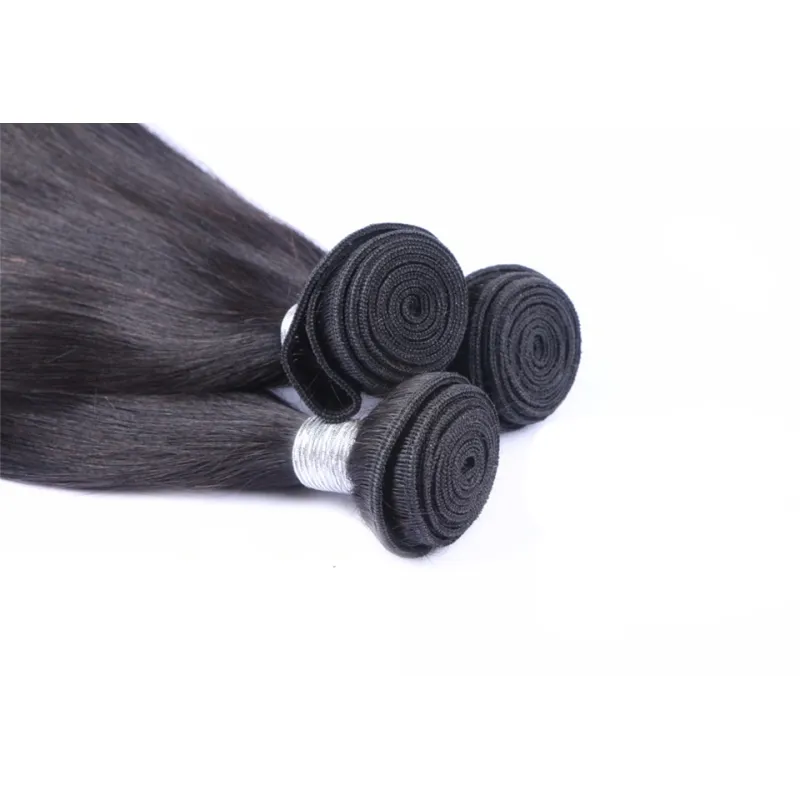 Cabelo humano virgem brasileiro 2 pacote de cabelo lisado onda de cabelo duplo de cabelo extensões de cor natural de cor 95-100g/peça