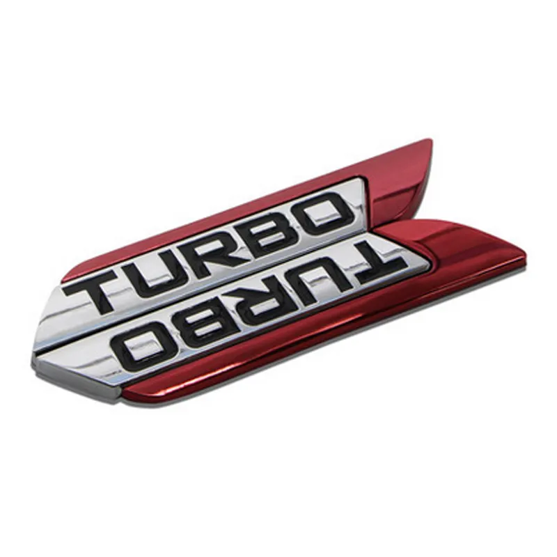 3D Metal Turbo turboladdad bilklistermärke logotyp Emblem Badge Decals bilstyling DIY dekoration Tillbehör för Frod BMW Ford309D