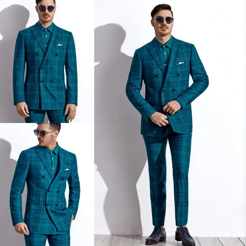 Recién llegado, esmoquin de boda colorido, ropa de novio, esmoquin de novio para hombre, traje de fiesta para padrinos de boda, conjunto Formal de poliéster hecho a medida para hombre (chaqueta + pantalón)