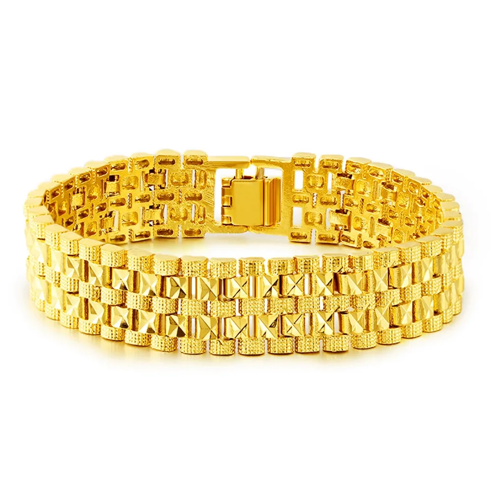 22K Yellow gold Men's Bracelet Beautifully handcrafted diamond cut design  196 | eBay