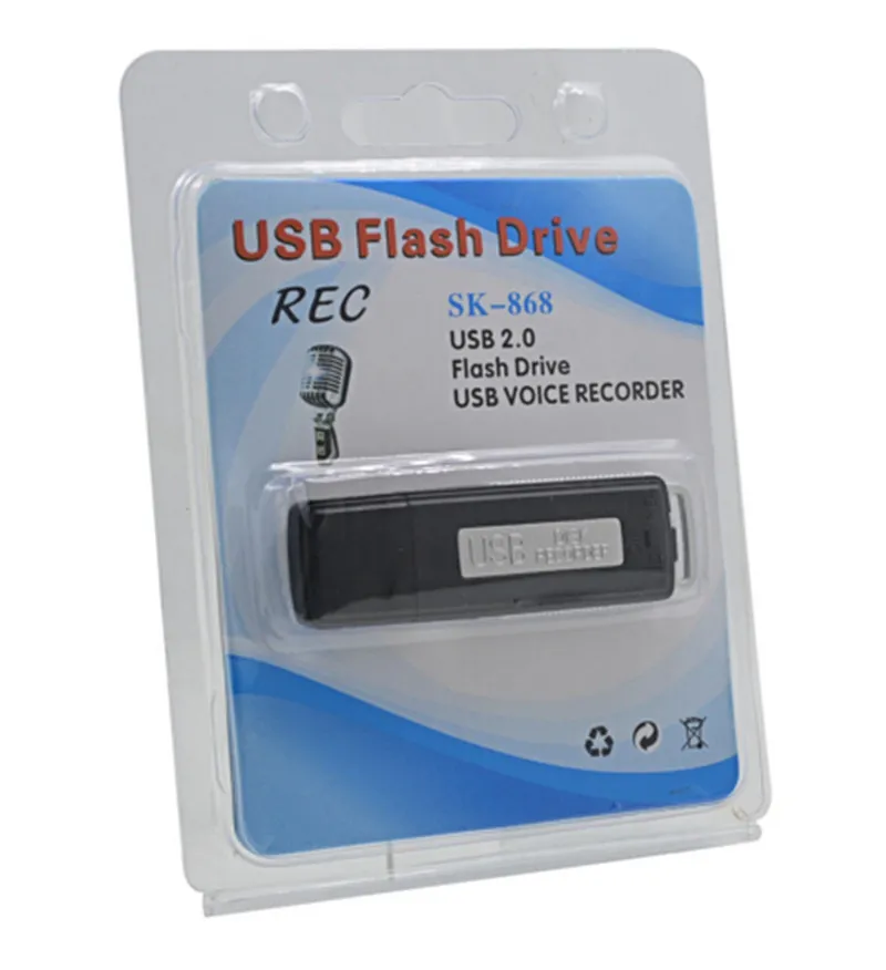 Registratore vocale USB digitale da 8 GB di alta qualità Mini registratore audio attivato Dittafono Penna Flas ricaricabile Gravador de voz Profes