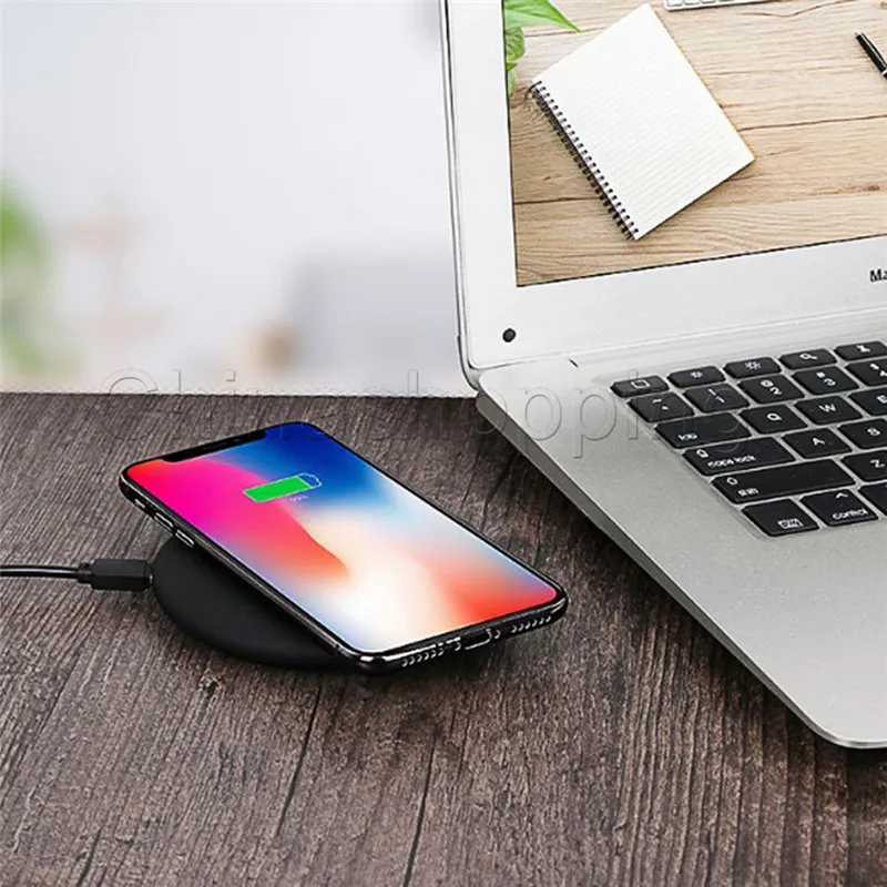 Fast Qi Wireless Charger Quick Charging USB Power Adapter لـ iPhone13 12 Mini 11 Pro XS Max 7 8 Plus Samsung S20 8 S9 Plus 5V 2A 9V 1.67A مع حزمة البيع بالتجزئة