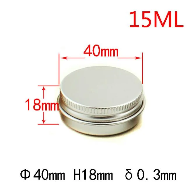 10 15 30 60 100 150 200 250 ml Puste Aluminiowe Kosmetyczne Pojemniki Pot Balm Balm Jar Tin Do Oence Cream Hand Cream Pudełko Opakowania