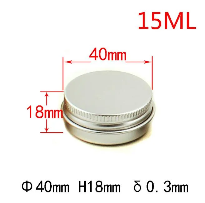 10 15 30 60 100 150 200 250 ml Empty Aluminium Cosmetic Containers Pot Lip Balm Jar Tin For Cream Ointment Hand Cream Packaging Box