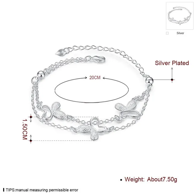 Floral Silver Bracelet for Girls – Pure 925 Sterling Silver Band Bracelet –  Jewelry for Men & Women