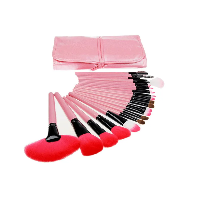 Professional 24 st makeup borste set Tools Makeup toalettety kit smink borste set case kosmetisk borste 1713660