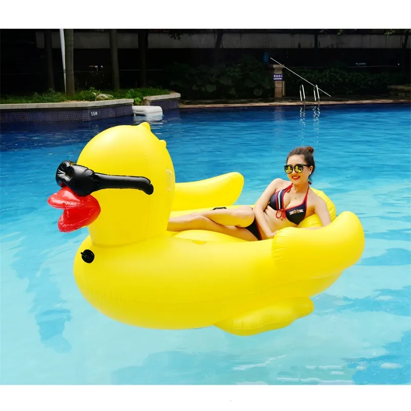 Şişme Dev StyleRubber Ördek Yüzen Satır Binmek Hayvan Oyuncaklar Havuz Oyuncak Yetişkinler Açık Yaz Bebek Yüzmek Halka Yüzme Yatağı 102 hmy Y